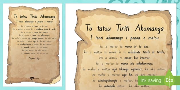 Te Tiriti Akomanga Te Rā - Te Reo Māori Waitangi Day Poster