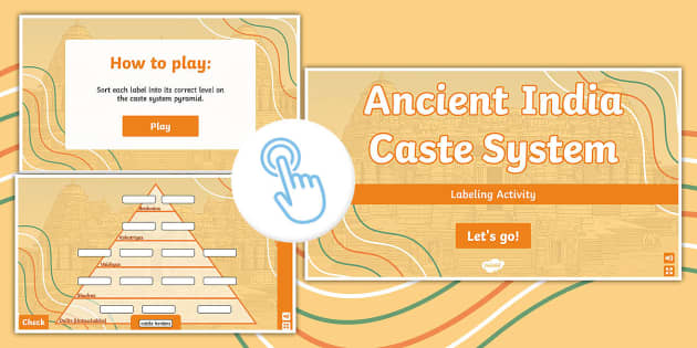 Sixth Grade Ancient India Caste System Interactive Labeling Activity