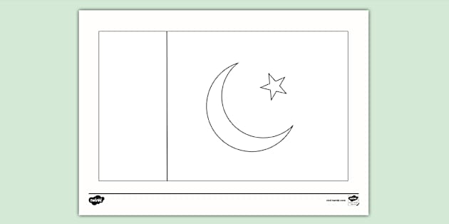 Pakistan Flag Colouring (teacher made) - Twinkl