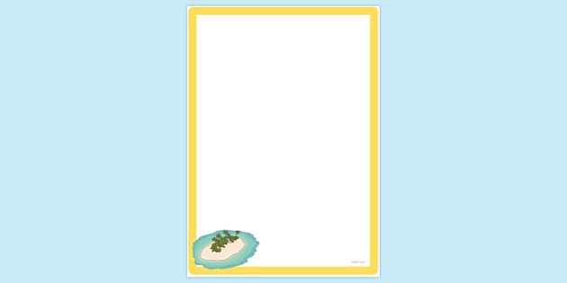 FREE! - Desert Island Page Border | Page Borders | Twinkl