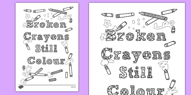 Color The Crayons Coloring Page