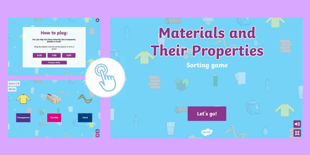 Materials And Their Properties Sorting Game - F-2 - Twinkl