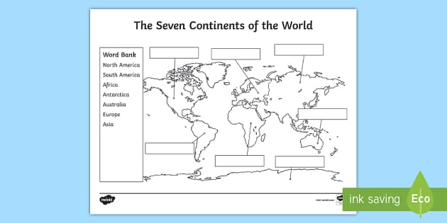 Puzzle Template World Map - Social Studies - Twinkl USA