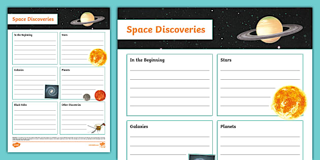 Space Discoveries Fact File Template (teacher made) - Twinkl