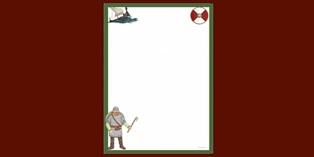 FREE! - Simple Blank Viking Drawings Page Border | Page Borders