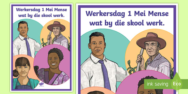 Suid-Afrika Werkersdag 1 Mei Display Poster (teacher Made)