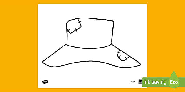 Scarecrow Hat Template, Printable Coloring Pages