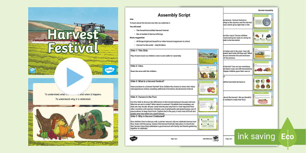 Harvest Assembly Ideas - KS2 - Primary Resource - Twinkl