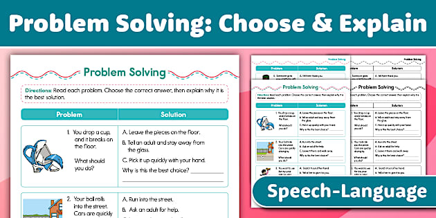 Speech-Language Problem Solving Worksheet for SLP