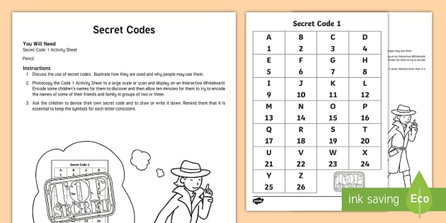 Secret Code Spelling Worksheet - Primary Resources - Twinkl