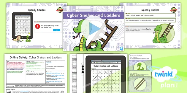 Computing Online Safety Cyber Snakes And Ladders Year 2 Lesson Pack 6