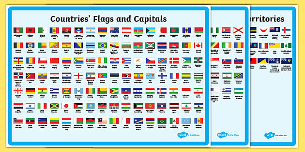 Printable World Flags Chart