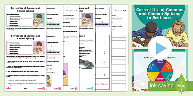 Correct Use of Commas and Comma Splicing Resource Pack