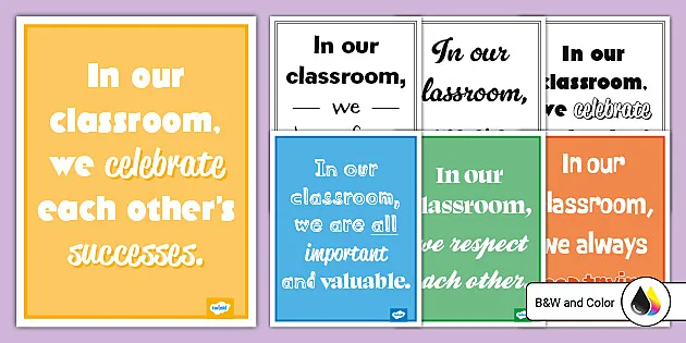 high school classroom rules poster