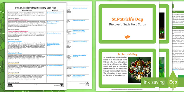 EYFS St. Patrick's Day Discovery Sack Plan and Resource Pack