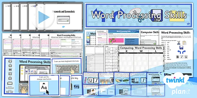 computing microsoft word skills year 3 unit pack