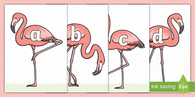Iconic Pattern Letter Set (Flamingo)