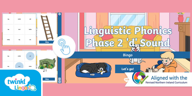 Linguistic Phonics Phase 2 'd' Sound Bingo Game - Twinkl