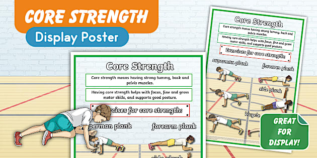 Core Strength Record Card Core Strength Display Poster