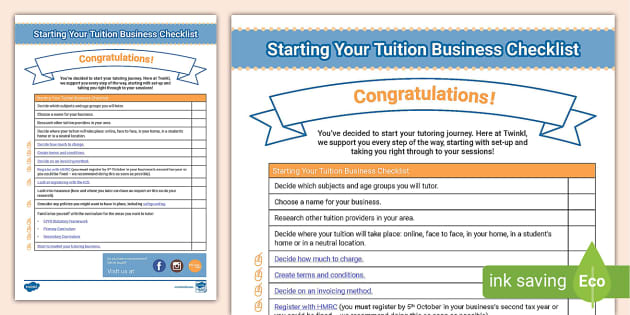 tutoring business plan pdf