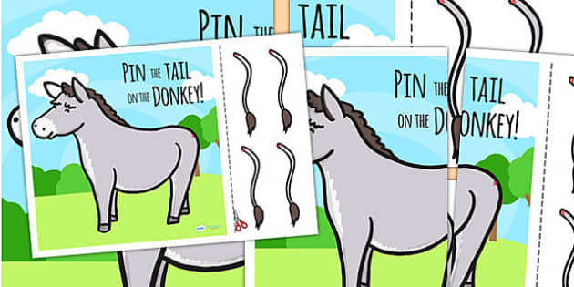  Pin The Tail On The Dinosaur Game, Large Poster