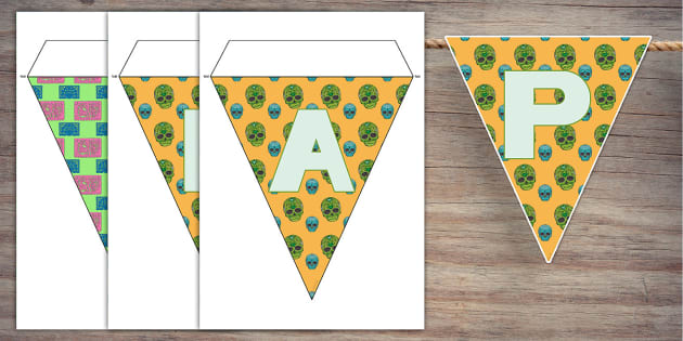 Day Of The Dead Bunting | Twinkl Party (teacher made)