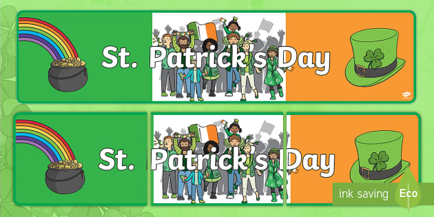 St Patrick's Day Display Banner (teacher made)