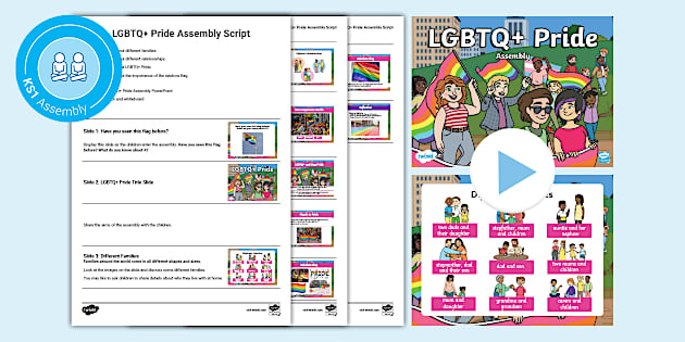 LGBT+ Pride Assembly Pack - KS1 RSE/PHSE Relationships