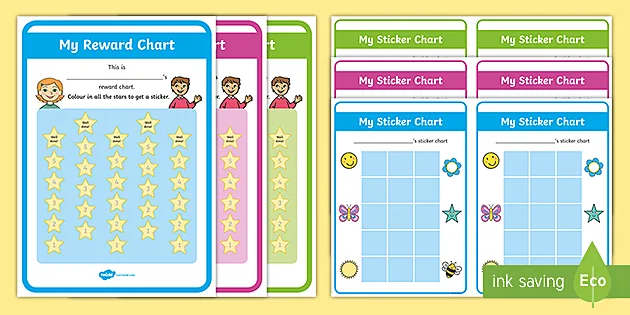 MORNING REWARD MAGNETIC AVAILABLE CHART & FREE PEN & STAR STICKERS Pi