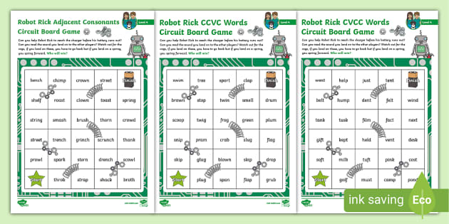 Level 4 Phonics Game - Adjacent Consonants - Blend to Read