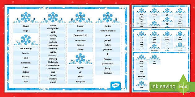 Christmas Words that Start with B - Learn Languages Store