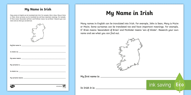 Irish Name Translator