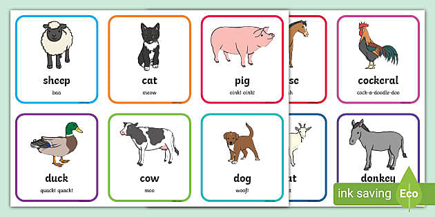 Cute Farm Animals Matching Cards - KS1 (teacher made)