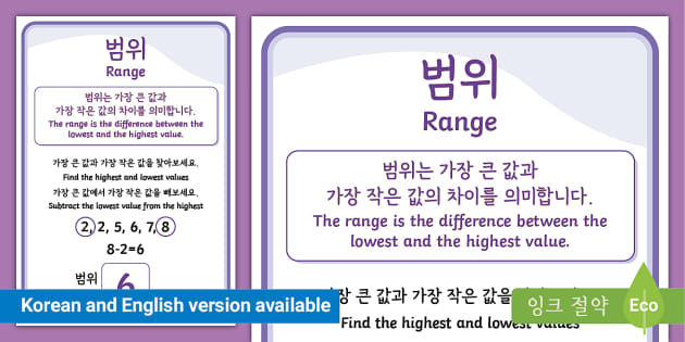 통계의 범위 포스터 The Range in Statistics Poster