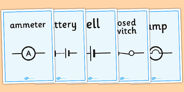 Electric Circuit Symbol Display Posters - Electric, circuit