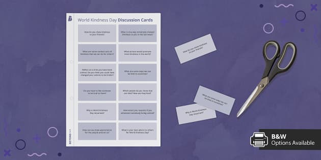 World Kindness Day Discussion Cards (teacher made) - Twinkl