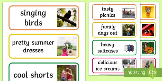 Adjectives For Summer Vacation