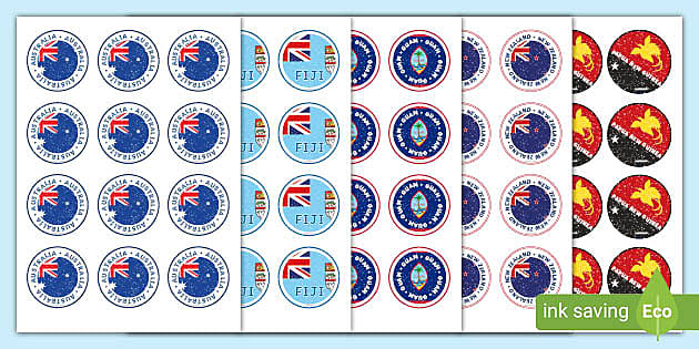 Australasia Passport Stamp Cut Outs Twinkl KS1 Twinkl