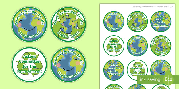 Pupil Voice - Environment - Action Committee for the Environment - Badges