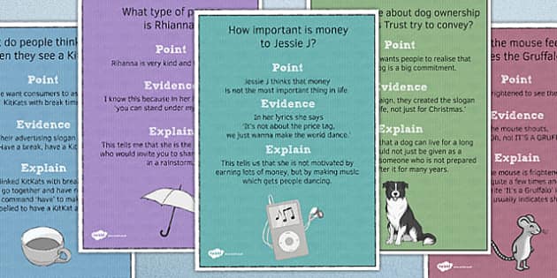 Point Evidence Explain Poster Pack (teacher made)