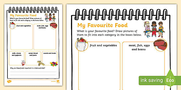 My Favourite Food Activity Sheet - Twinkl