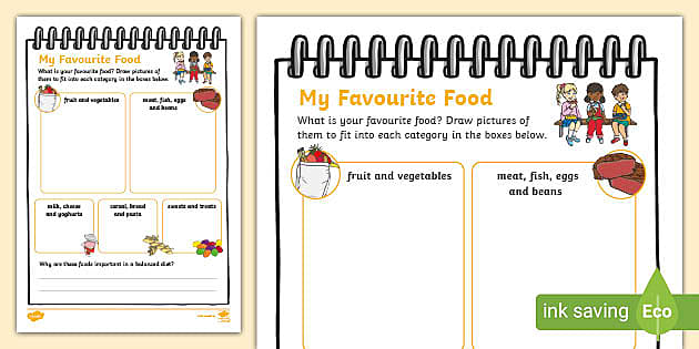 My Favourite Food Activity Sheet (teacher made) - Twinkl