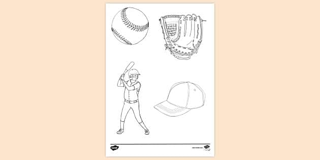 Free Softball Coloring Pages Printable Colouring Sheet