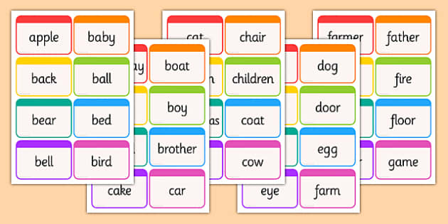 Dolch Word Flashcards Nouns - usa, america, dolch, word