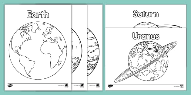 Printable Planets Coloring Page Pack For Kids Twinkl USA