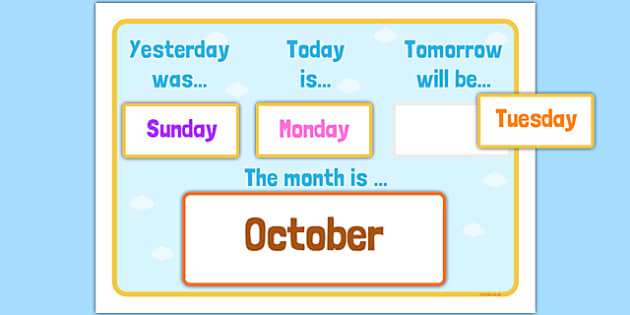 Yesterday, Today, Tomorrow Calendar - yesterday, today, tomorrow, calendar