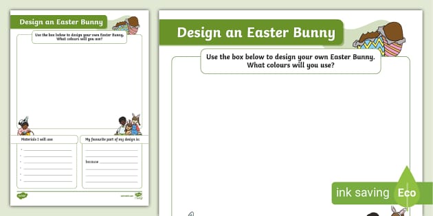 Design an Easter Bunny Worksheet (teacher made) - Twinkl