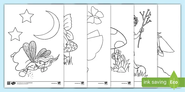 pictures of fairies to color for kids