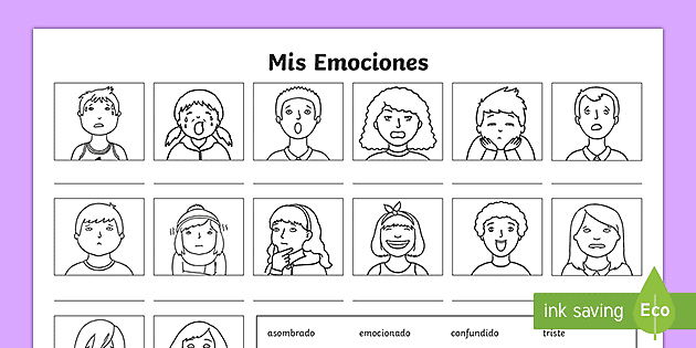 my emotions worksheet worksheet spanish teacher made