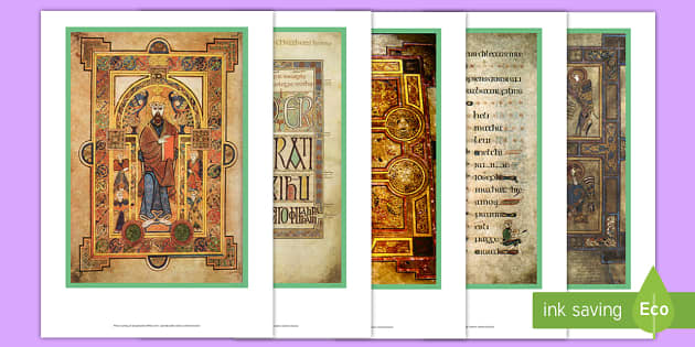 The Book of Kells Display Photos (teacher made) - Twinkl